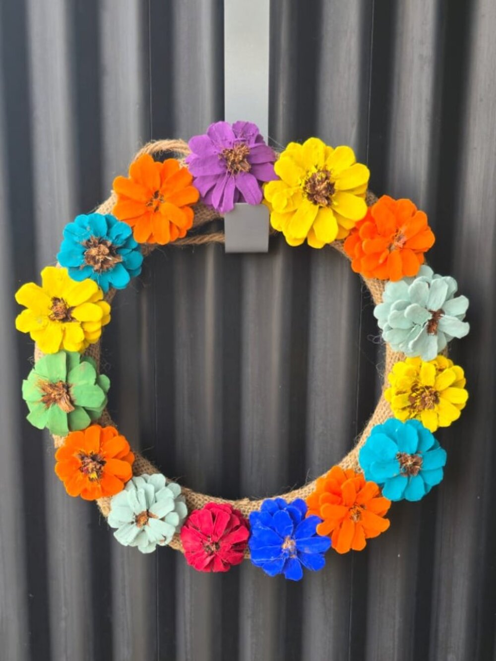 Pinecone Flower Wreath